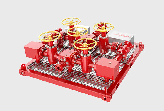 Oil Well Testing Choke Manifold dengan Kontrol Tekanan 3000psi dan Standar API 16C