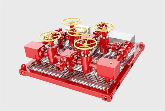 Oil Well Testing Choke Manifold dengan Kontrol Tekanan 3000psi dan Standar API 16C