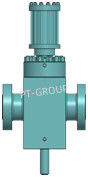 API 6A Standar katup gerbang hidrolik tahan korosi 4 1/16 &quot;5000psi 10000psi